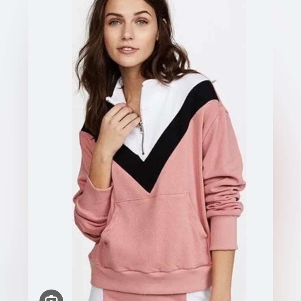 Wildfox Quarter Zip Soto Warmup Sweatshirt